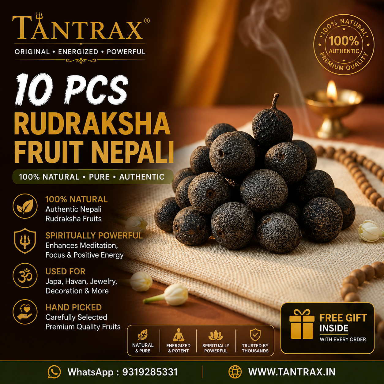 Original Nepali Rudraksha Fruit – Natural & Powerful