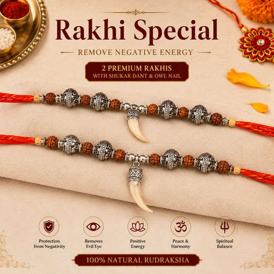 Owl Nail & Shukar Dant Rakhi Combo (2 Pcs) | TANTRAX