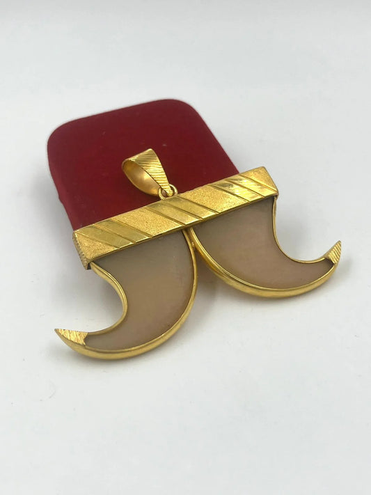 1 GRAM GOLD PLATED DULL NAIL PENDANT FOR MEN DESIGN